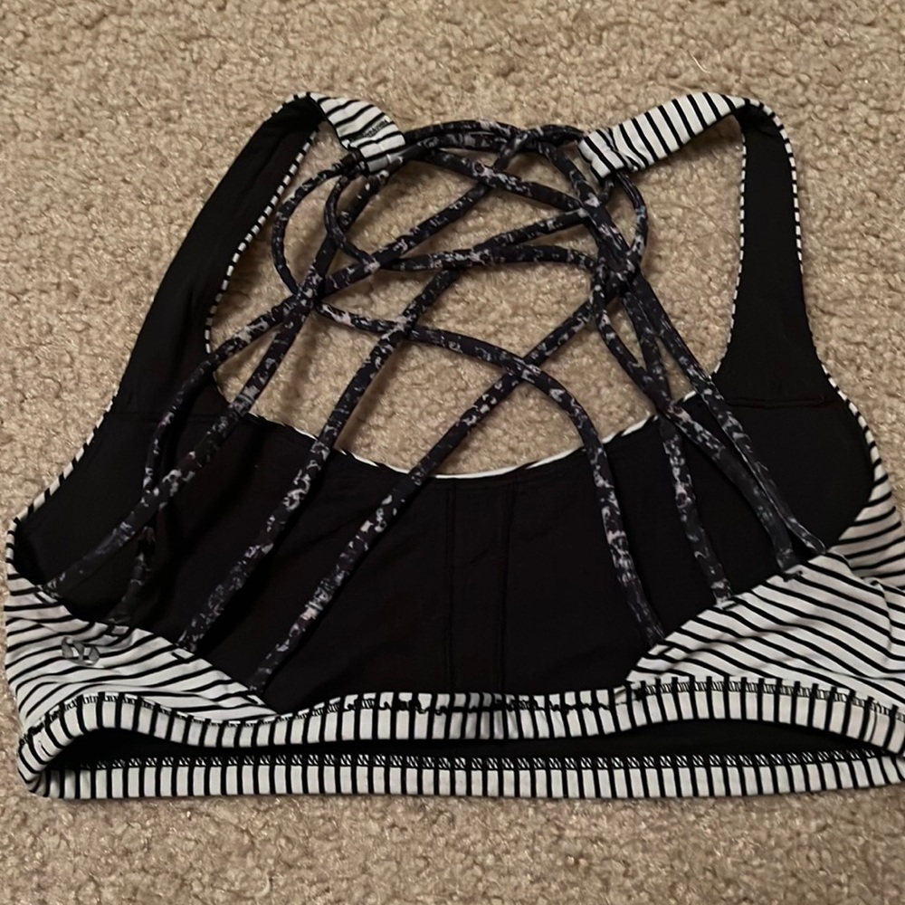 Lululemon striped sports bra
